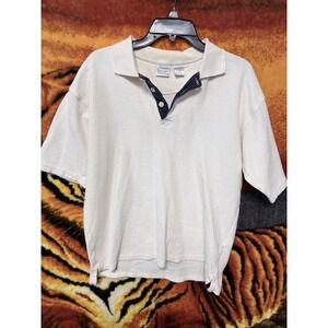 Vintage Jockey Men's Textured Lined Short Sleeve Polo Shirt